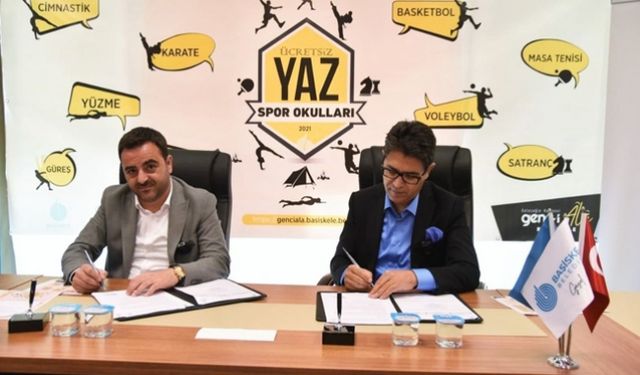 Başiskele’nin ilk ücretsiz yaz spor okulu için imzalar atıldı