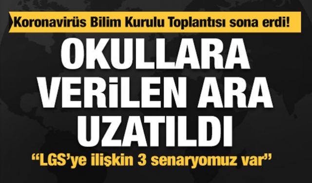 Corona virüsü nedeniyle eğitime verilen ara 30 Nisan’a kadar uzatıldı