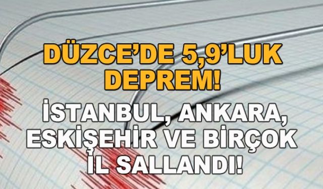 Düzcede 5.9luk Deprem