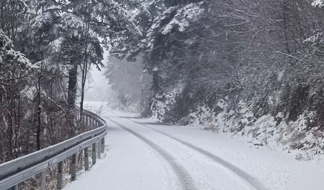 Kartepe zirve yolunda karla mücadele başladı