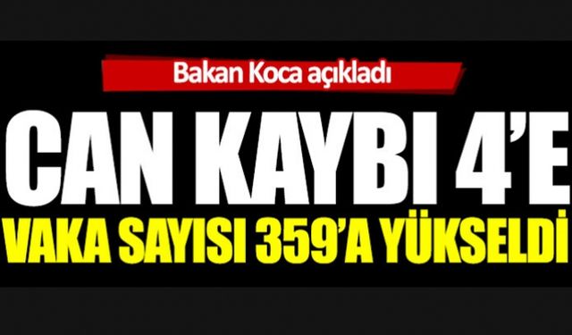 Korona virüsten hayatını kaybedenlerin sayısı 4e yükseldi
