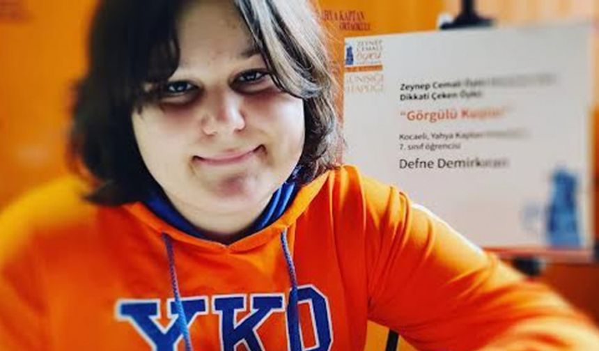 Defne, ‘Görgülü kuşlar’ ile dereceye girdi